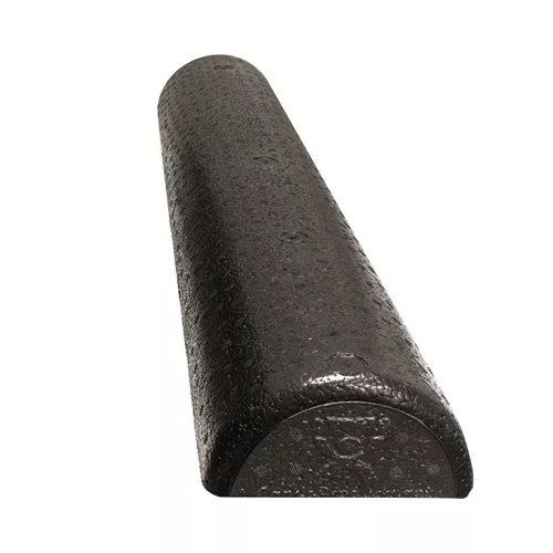 CanDo Foam Roller Black Compos Extra Firm Half-Round 6x 36