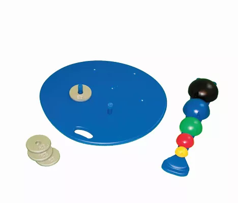 Cando Multi-Axial Positioning System – Board, 5-Ball Set with Tub, 2 Weight Rods with Weights