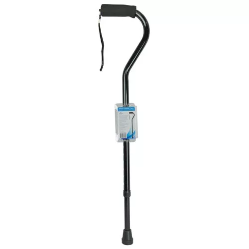 CaneSoft Foam Offset HandleBlue JayBlack with Strap