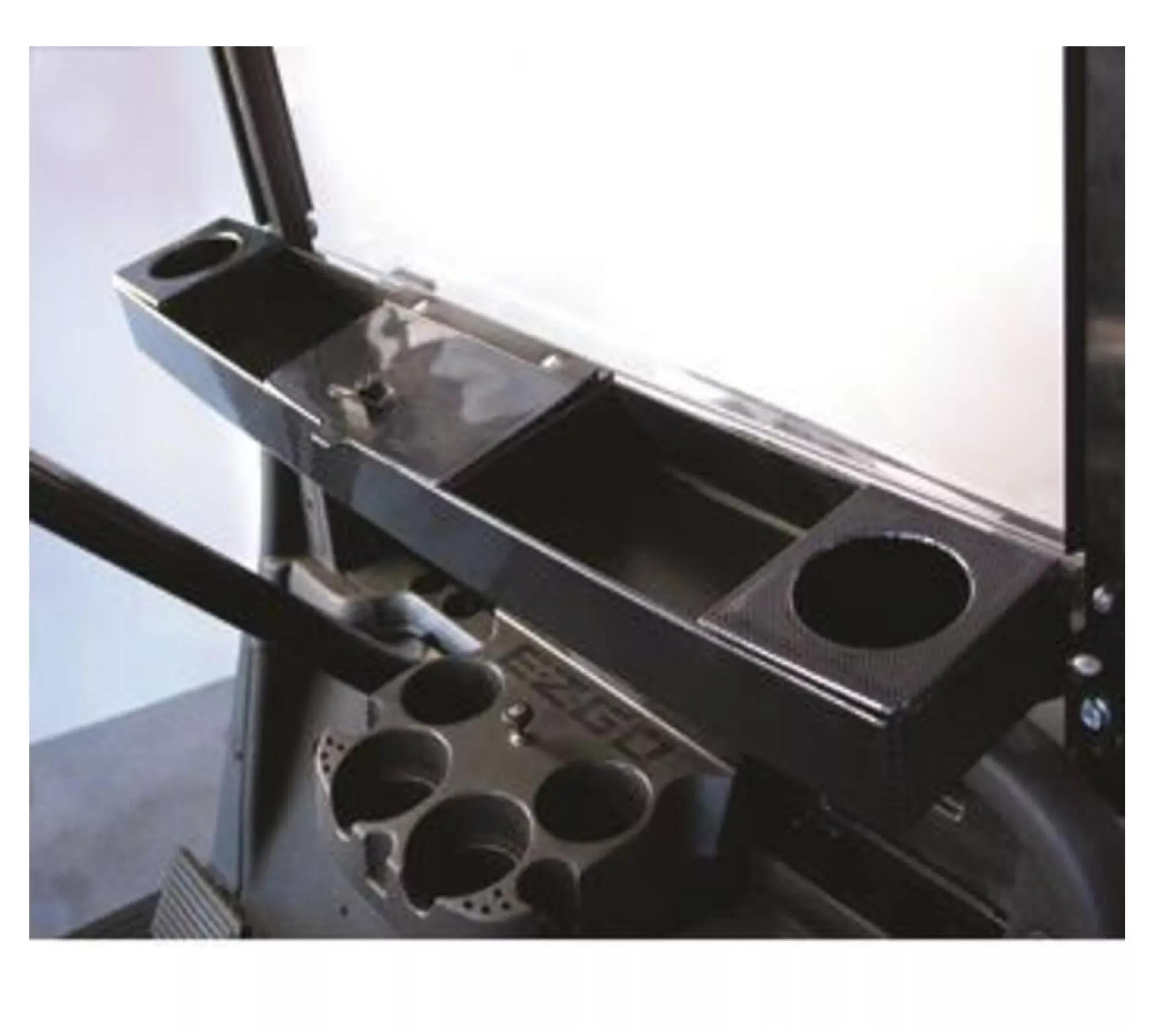 Carbon Fiber Dash Organizer & Beverage Tray – Universal Fit for Golf Carts