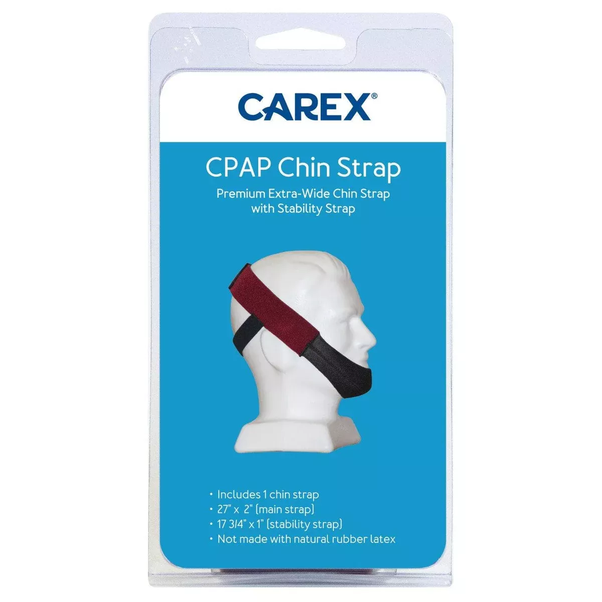 Carex Premium Extra-wide CPAP Chinstrap, Ruby Red