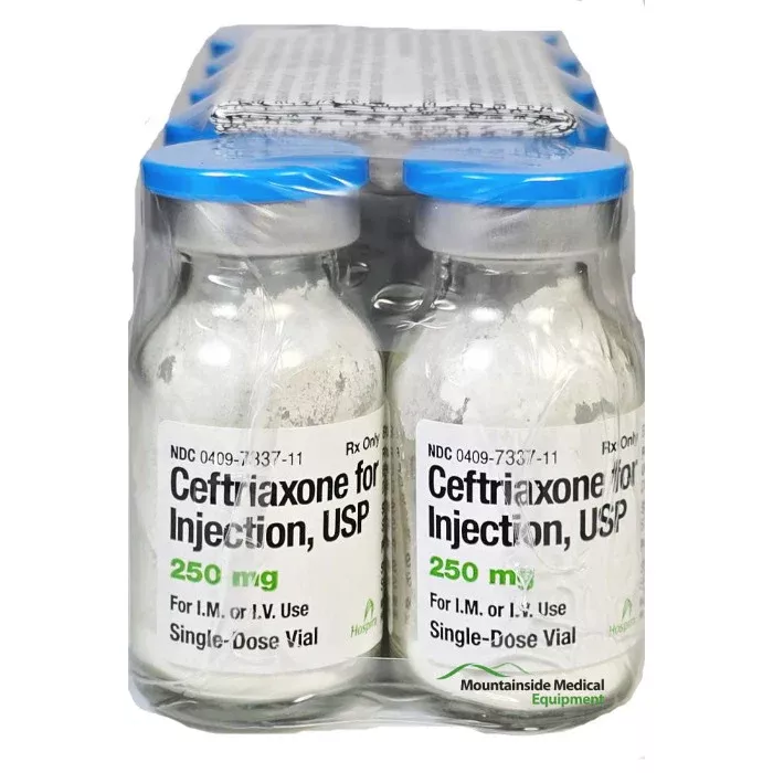 Ceftriaxone Sodium Injection 250 mg 1 mL Vials, 10 Pack by Pfizer (Rx)