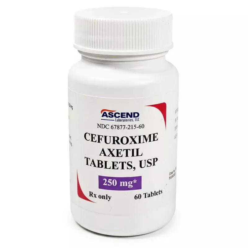 Cefuroxime Axetil 250 mg Tablets (60 Count) by Ascend (RX)