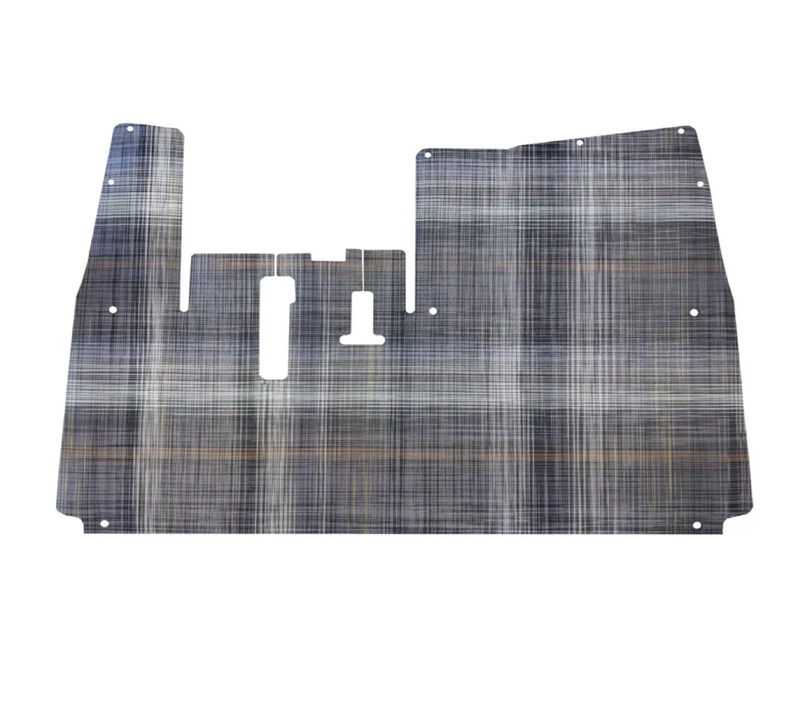 Chilewich Premium Yamaha Gray Plaid Floor Mat (Model Drive2)