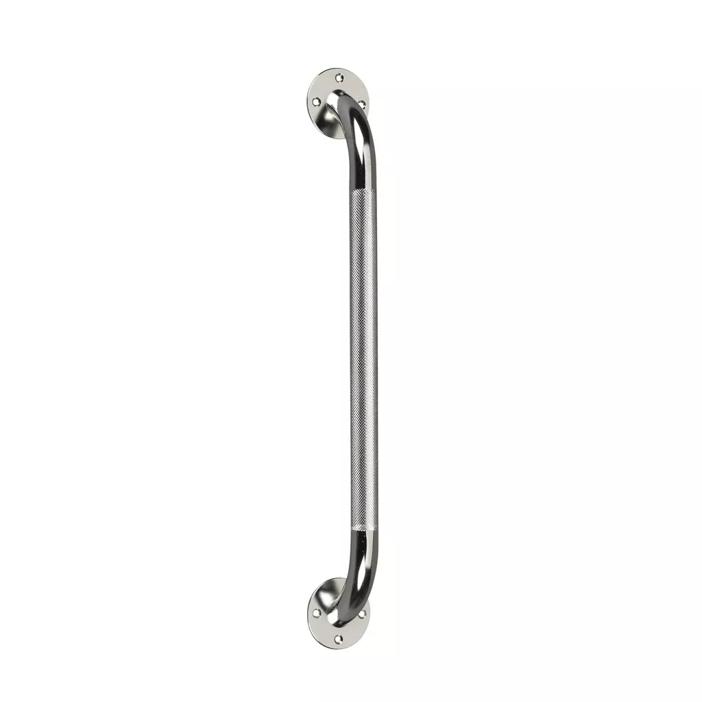 Chrome Knurled Grab Bar, 18"
