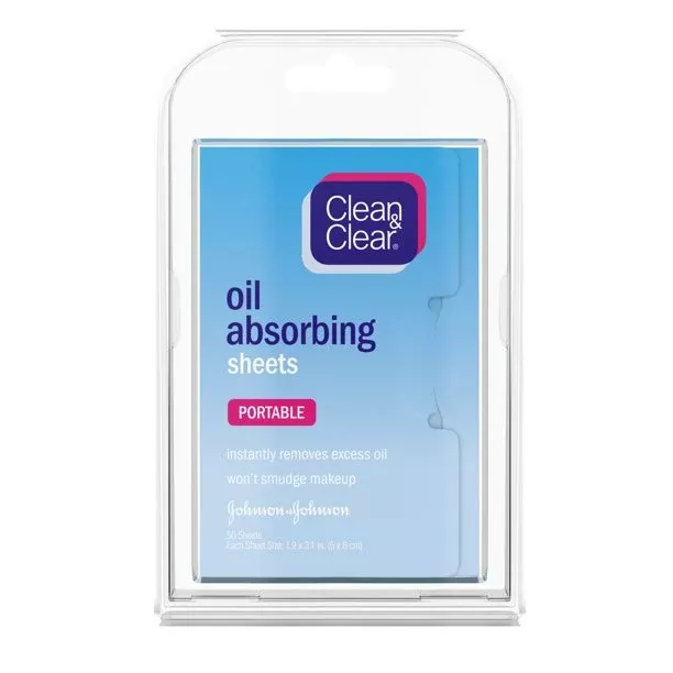 Clean & Clear Oil Absorbing Facial Sheets, 50 Count