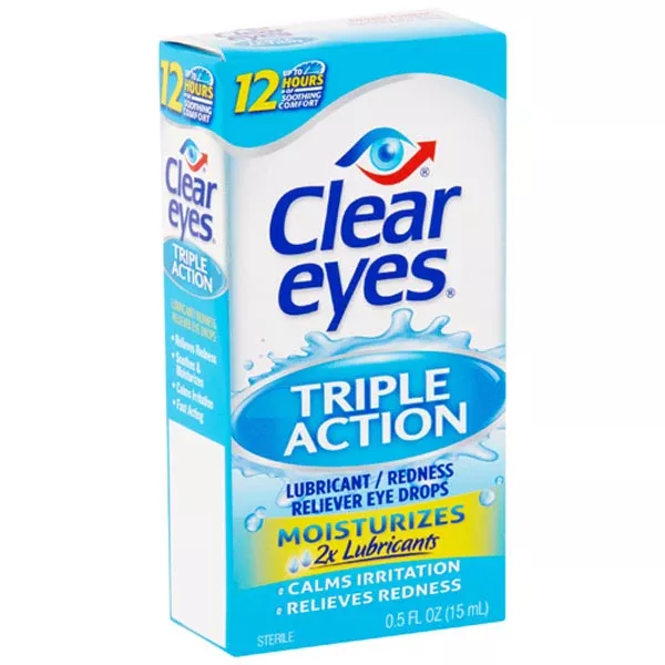 Clear Eyes Triple Action Relief Lubricating Eye Drops