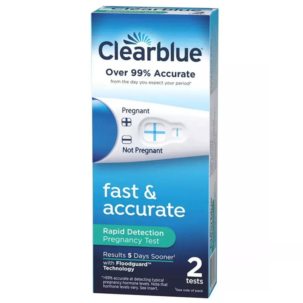 Clearblue Rapid Detection Pregnancy Test (Results 5 Days Sooner), 2 Pack