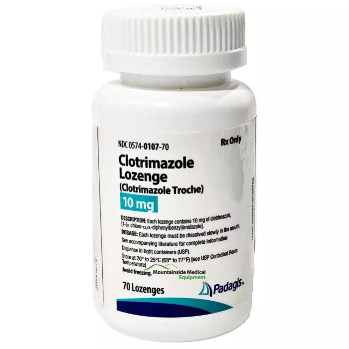 Clotrimazole Lozenges 10 mg by Padagis (Rx)