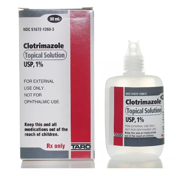 Clotrimazole Topical Solution 1% 30 mL Bottle by Taro (Rx)