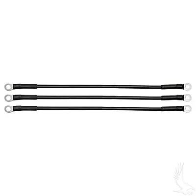 Club Car DS w/ 12V Battery Cable SET, Includes (3) 14″ 6 gauge