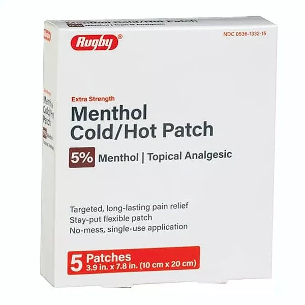 Cold and Hot Medicated Pain Relief Adhesive Patches (5-Pack)