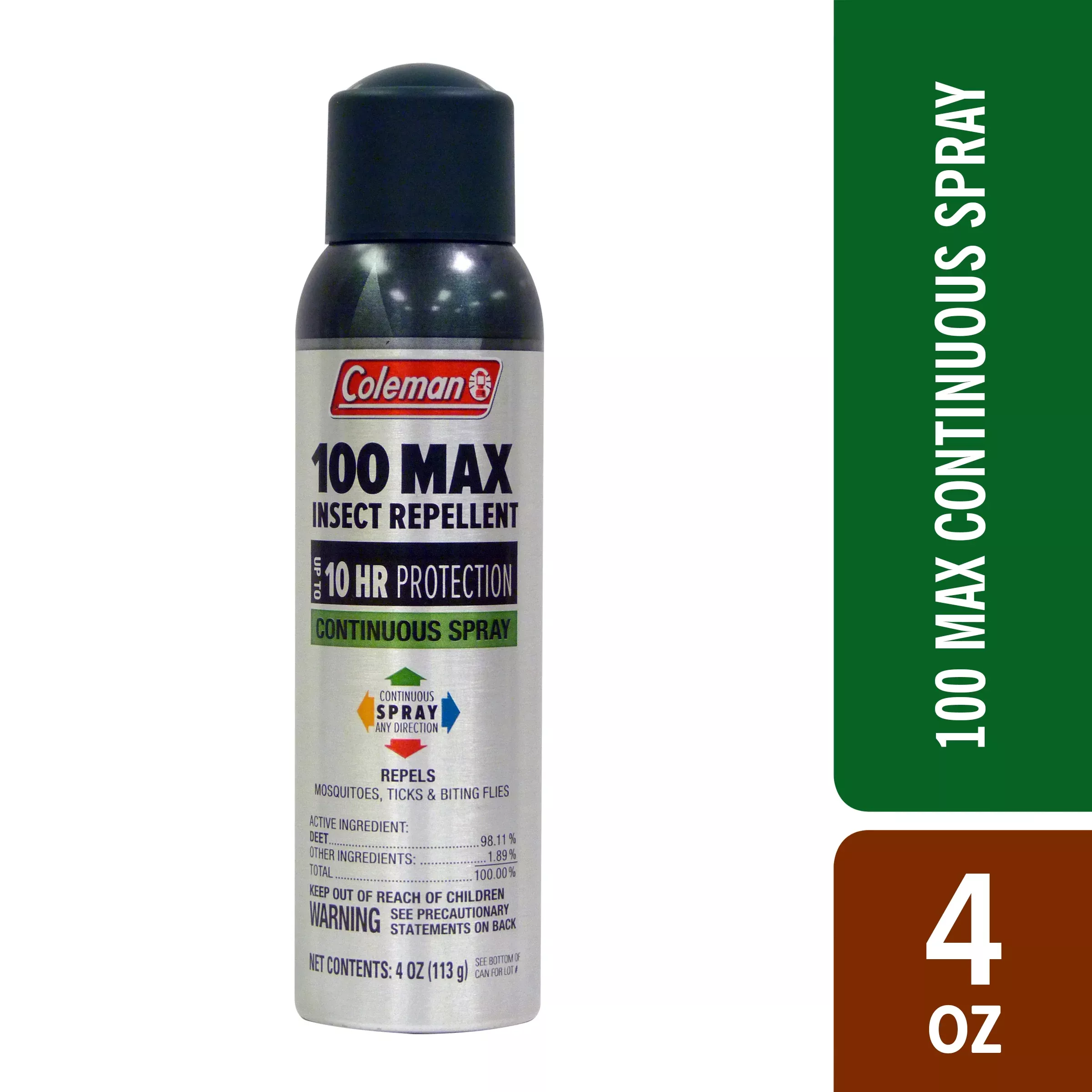 Coleman 100 Max 100% DEET Insect Repellent 4oz Spray