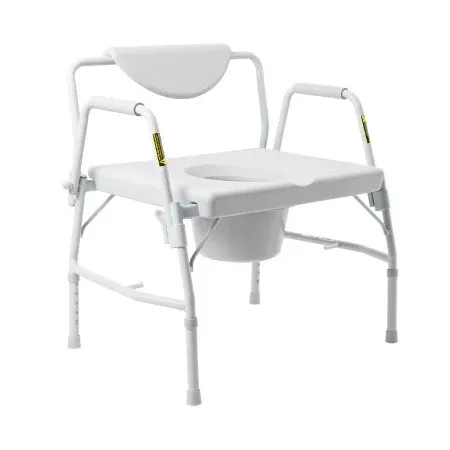 Commode Chair Drop Arm Steel Frame Bariatric