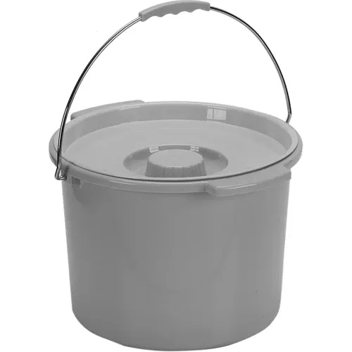 Commode Pail With Lid 12 QuartGray
