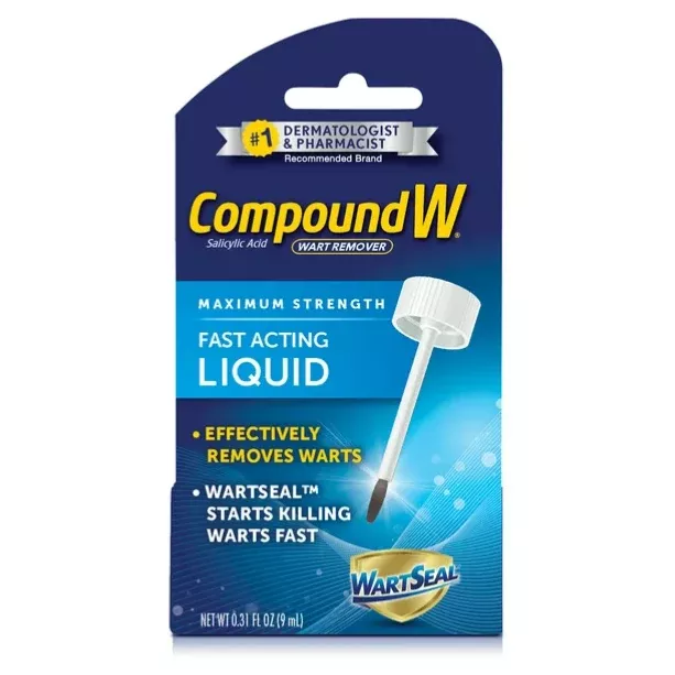 Compound W Maximum Strength Fast Acting Liquid Wart Remover, 0.31 fl. Oz.