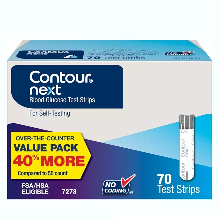 Contour Next Blood Glucose Test Strips – 70 Count