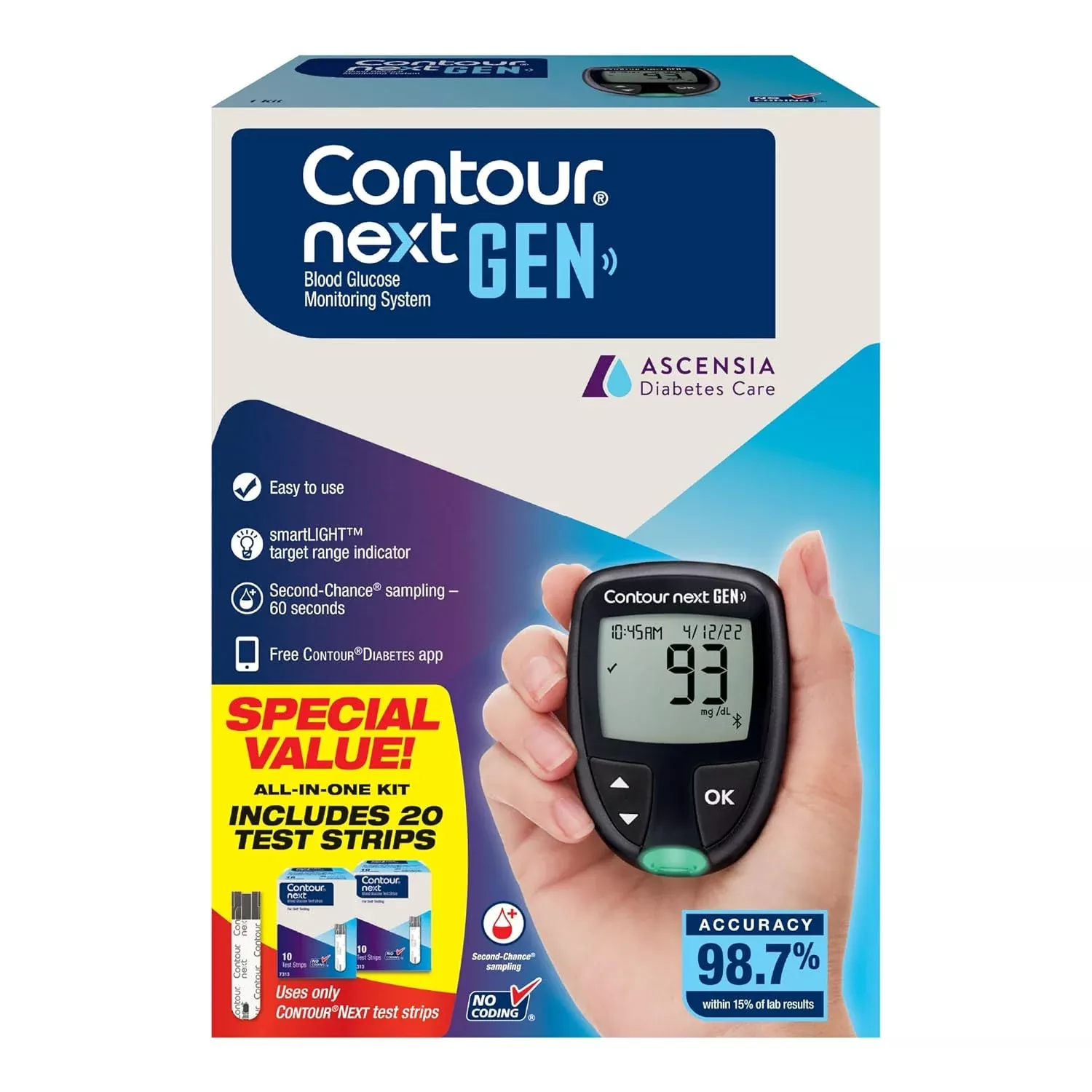 Contour Next Gen Blood Glucose Meter Kit [Bluetooth]