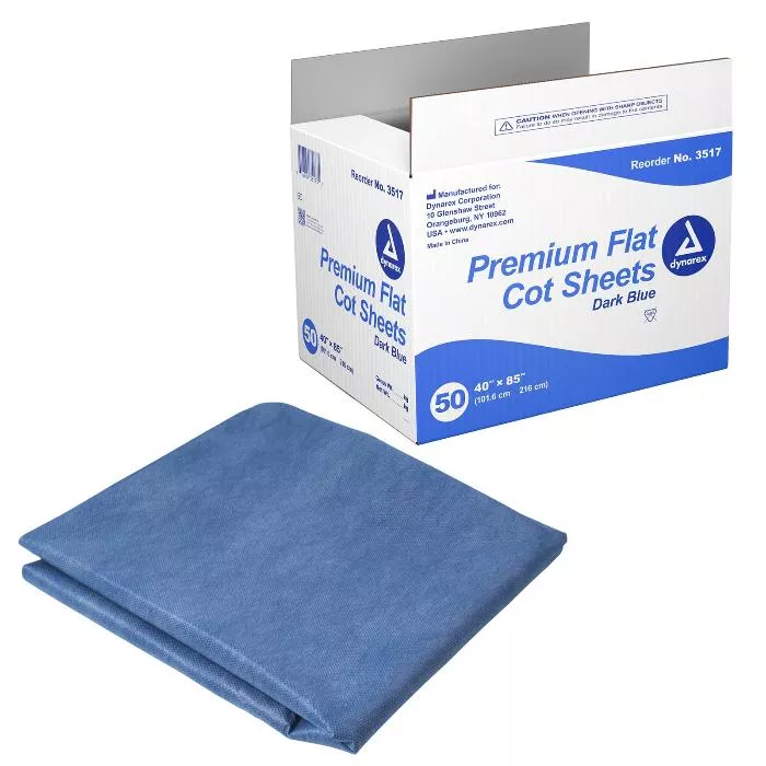 Cot Sheets, 50/Case, Dynarex