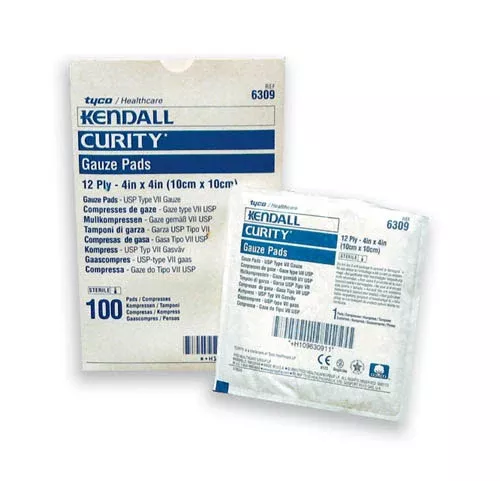 Curity Gauze Pads 4X 412 Ply Bx/100Sterile