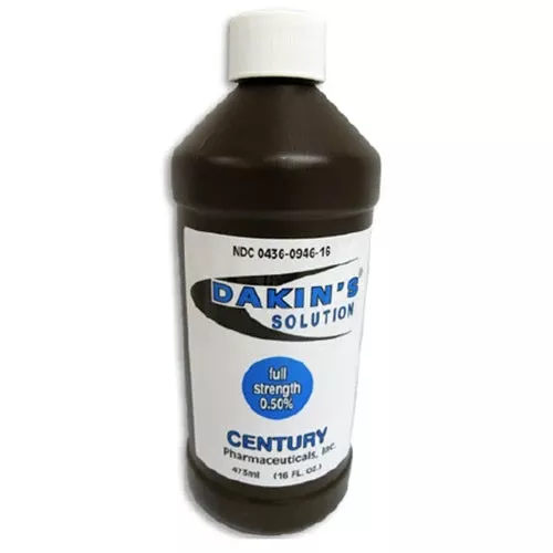 Dakins Solution Full-Strength Antimicrobial Wound Cleanser 16 oz