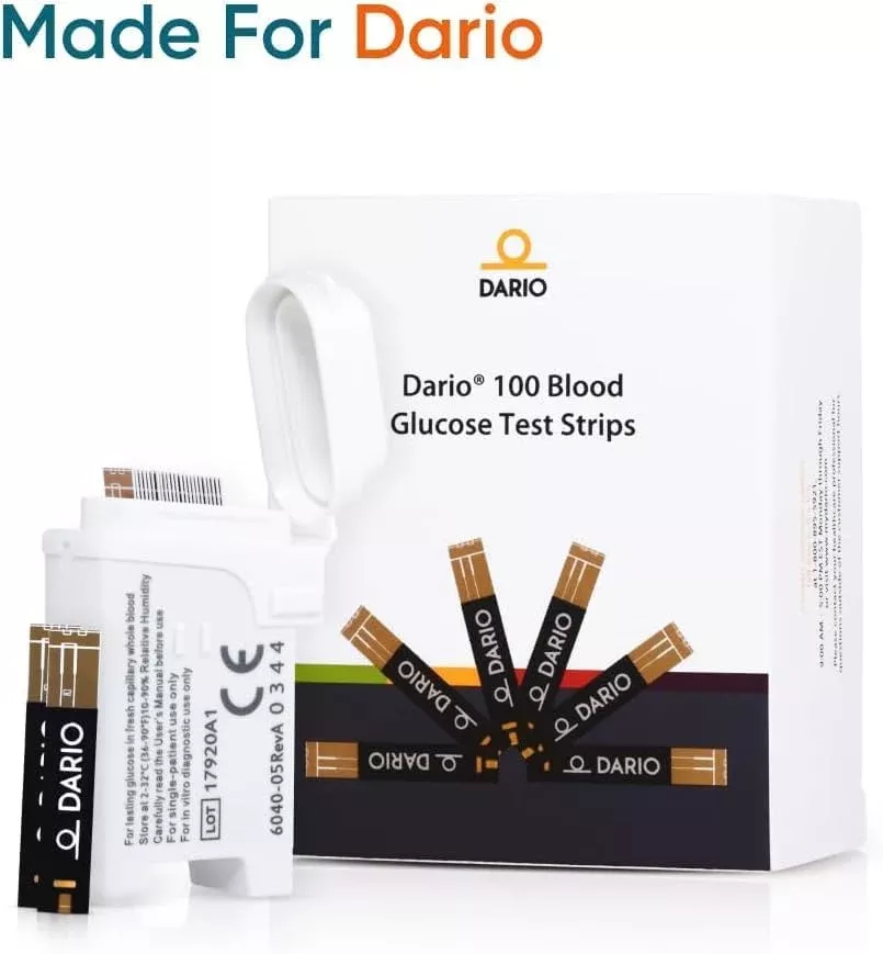 Dario Blood Glucose Test Strips – 100 Count