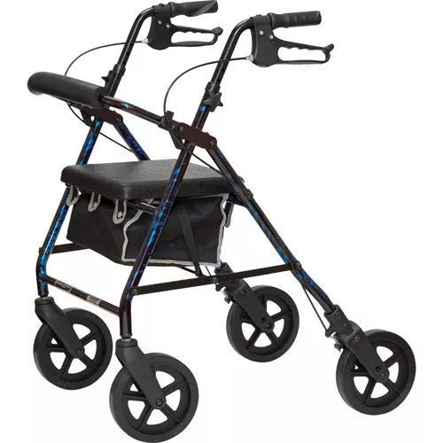Deluxe Aluminum RollatorBlueFlame8Wheels