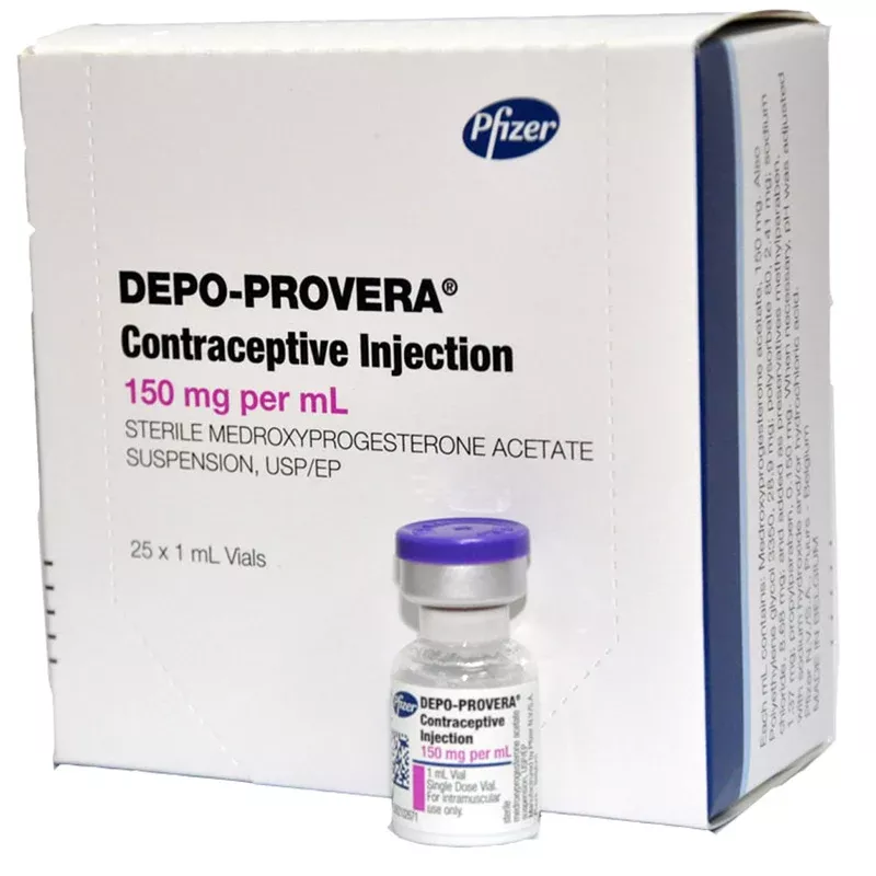 Depo-Provera Injection 150 mg/mL Single-Dose Vials 25/Tray (RX)