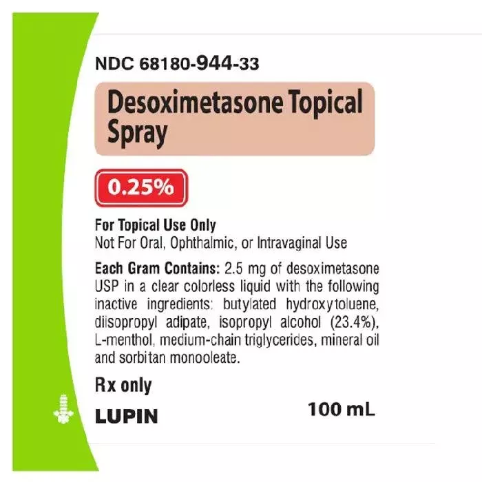 Desoximetasone Topical Spray 0.25% by Lupin