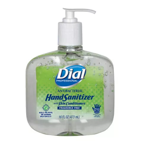 Dial Antibacterial Hand Sanitizer, 16 oz.