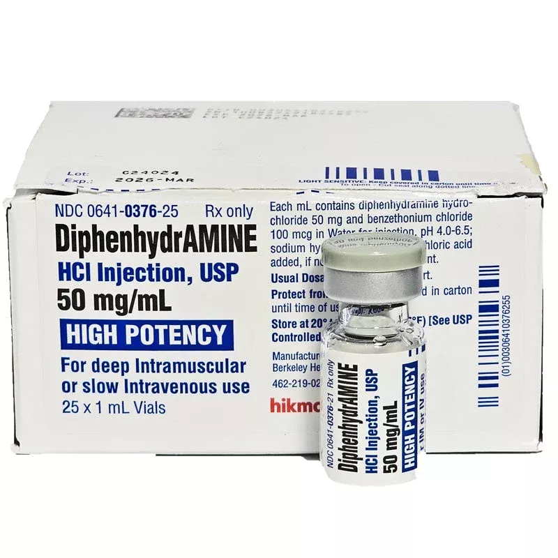 Diphenhydramine Injection 50 mg (Diphenhydramine 50 mg) (Rx)