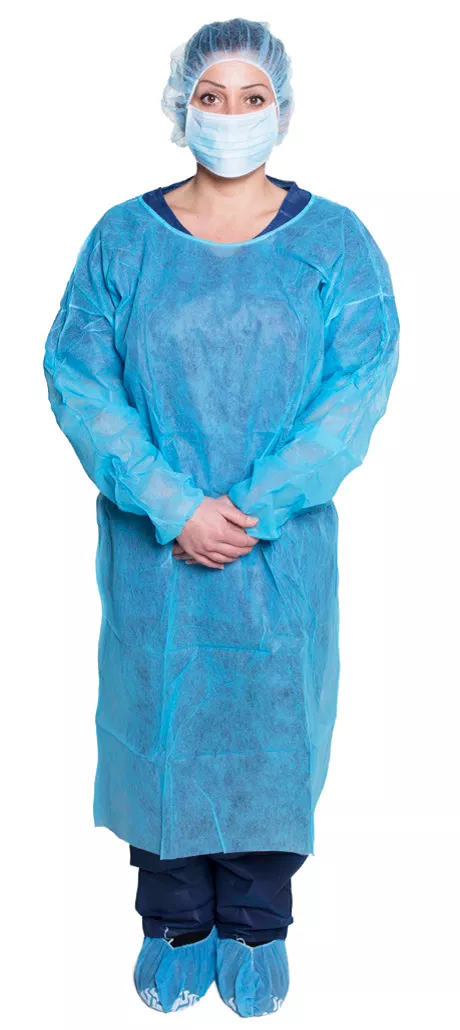 Disposable Isolation Gowns, 10/bag, 5 bags/case