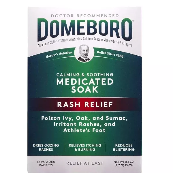 Domeboro Medicated Soak Itch Relief Powder Packets 12 Count