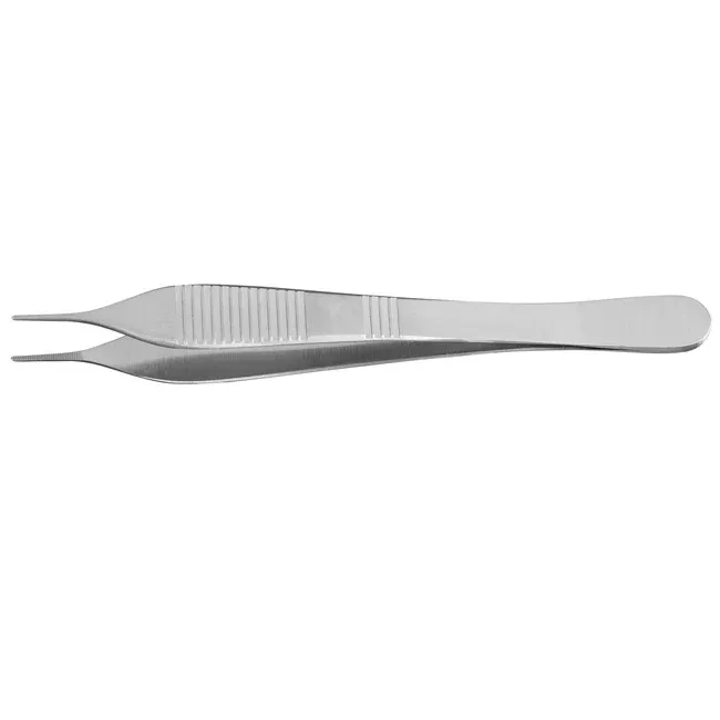 Dressing Forceps, Adson Forceps Stainless Steel, Office Grade, NonLocking Thumb Handle Serrated Tips 4-3/4 Inch