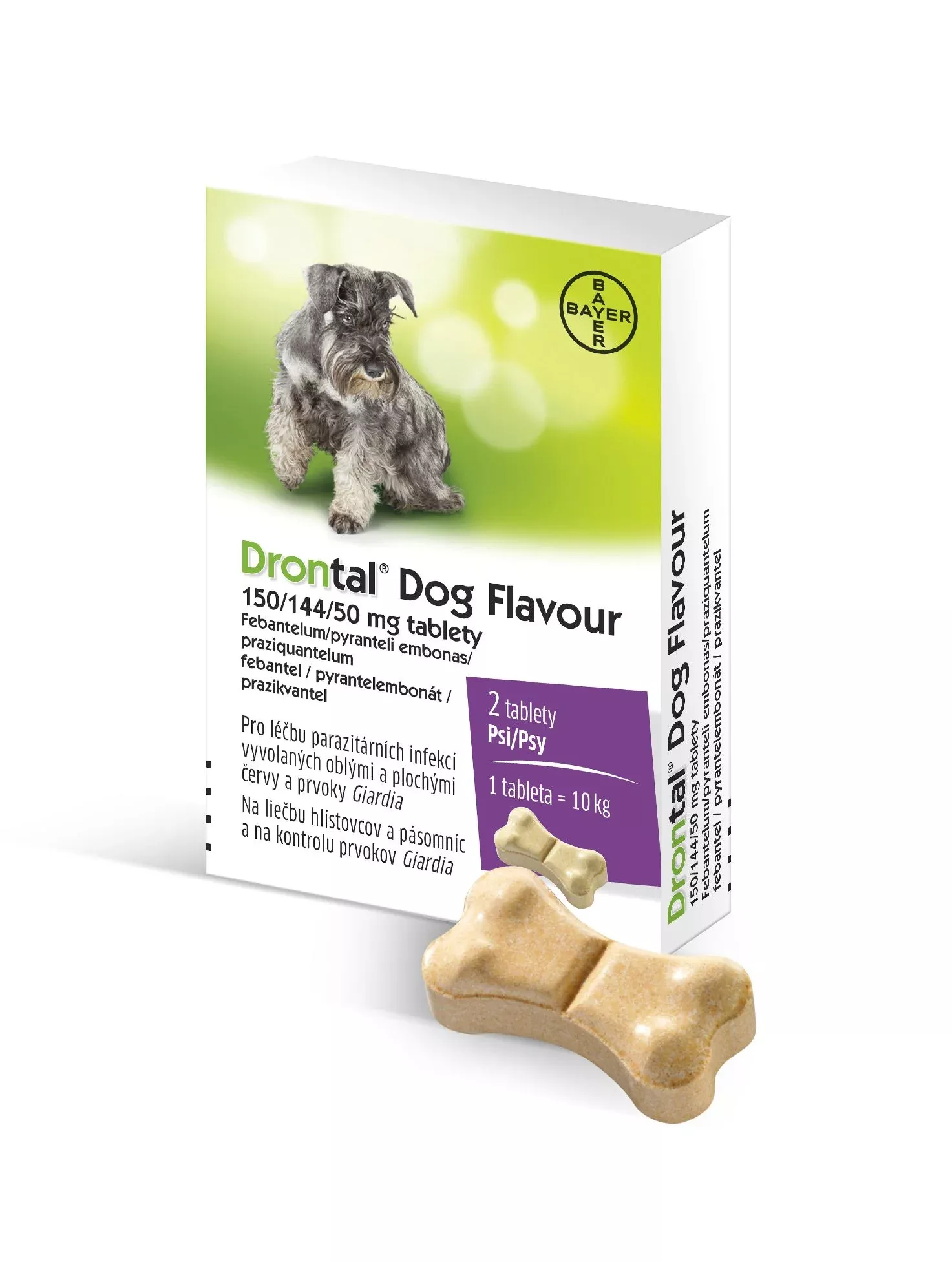 Drontal Dog Flavor 150/144 / 50mg de-worming tablets 2 pcs
