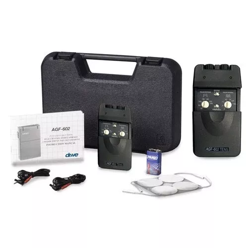 Dual Channel Tens Unit with Timer, Electrodes & Carrying Case