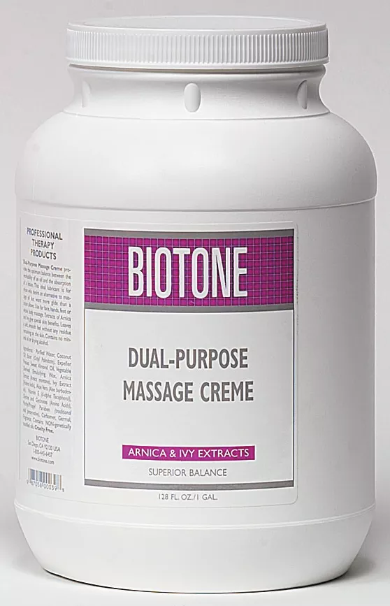 Dual Purpose Massage Crème, One Gallon