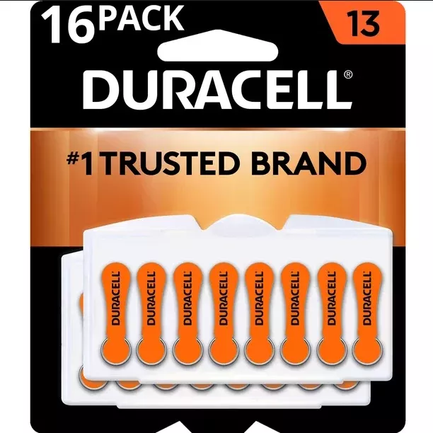 Duracell EasyTab Hearing Aid Batteries Size 13, 16 Batteries