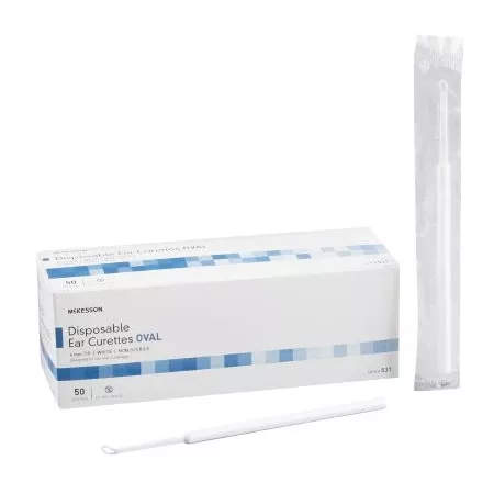 Ear Curette with Grooves 4 mm Oval Tip, 50/Box