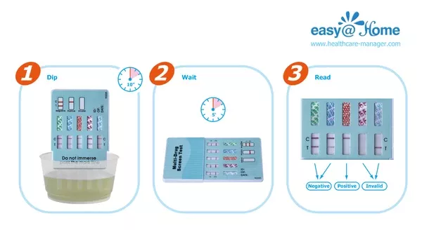 Easy@Home 10 Panel Instant Drug Test Kits -Urine Dip Drug Tests, EDOAP-3104