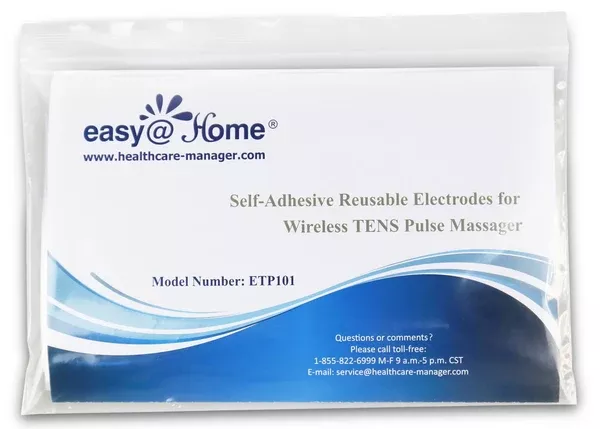 Easy@home 10 Re-useable Wireless TENS & EMS Self-Adhesive Electrode Pads