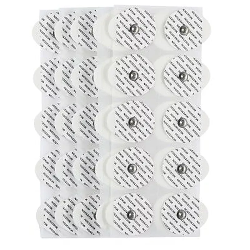 ECG Monitoring All-Purpose Electrodes with Foam Backing and Snap Connector, 50/Pack