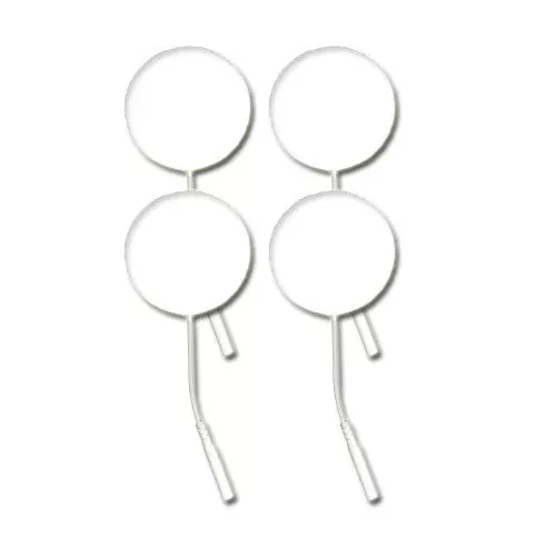 Economy 2" White Foam Round EMS & TENS Electrode Pad - 1 Pack (4 Pads)