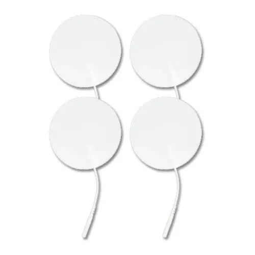 Economy 3" White Foam Round EMS & TENS Electrode Pad - 1 Pack (4 Pads)