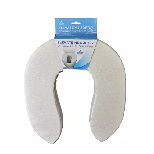 ELEVATE ME SOFTLY Blue Jay 2Raised Soft Toilet Seat