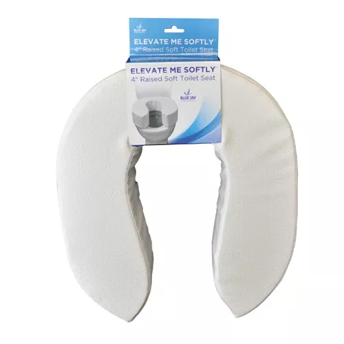 ELEVATE ME SOFTLY Blue Jay 4Raised Soft Toilet Seat