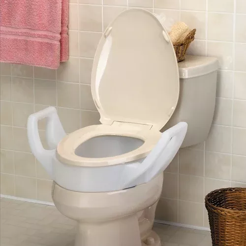 Elevated Toilet Seat w/Arms Standard 19Wide