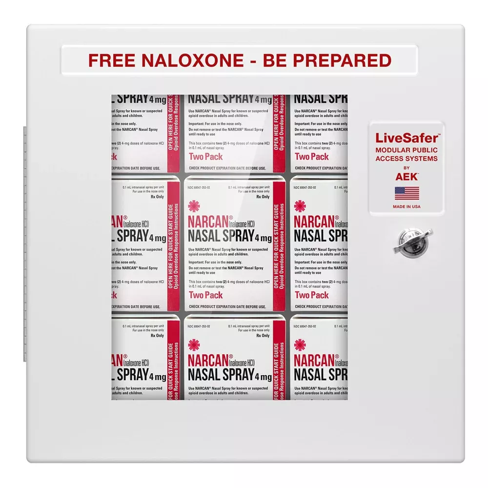 Empty Narcan Indoor Storage Cabinet- Wall Mounted