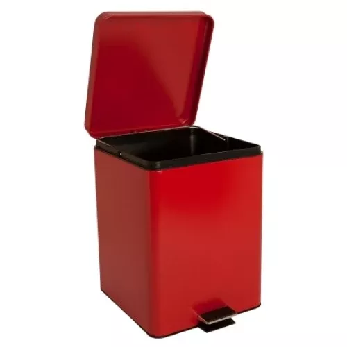 Entrust Trash Can with Plastic Liner & Steel Step On Square, 20 Quart