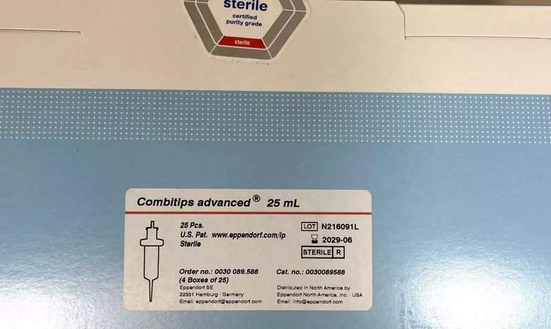 EPPENDORF 25mL Combitips Advanced Pipette Tips Sterile Red 0030089588 (25 pcs)